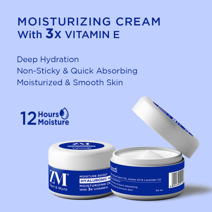 Zayn &amp; Myza Moisture Boost Hyaluronic Acid Moisturizing Cream with 3x Vitamin E (50gm)