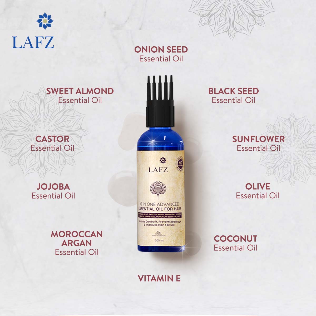 Lafz 10 in 1 Advanced Essential Oil - for Hair