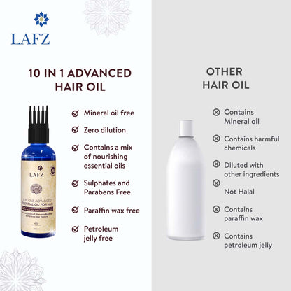 Lafz 10 in 1 Advanced Essential Oil - for Hair