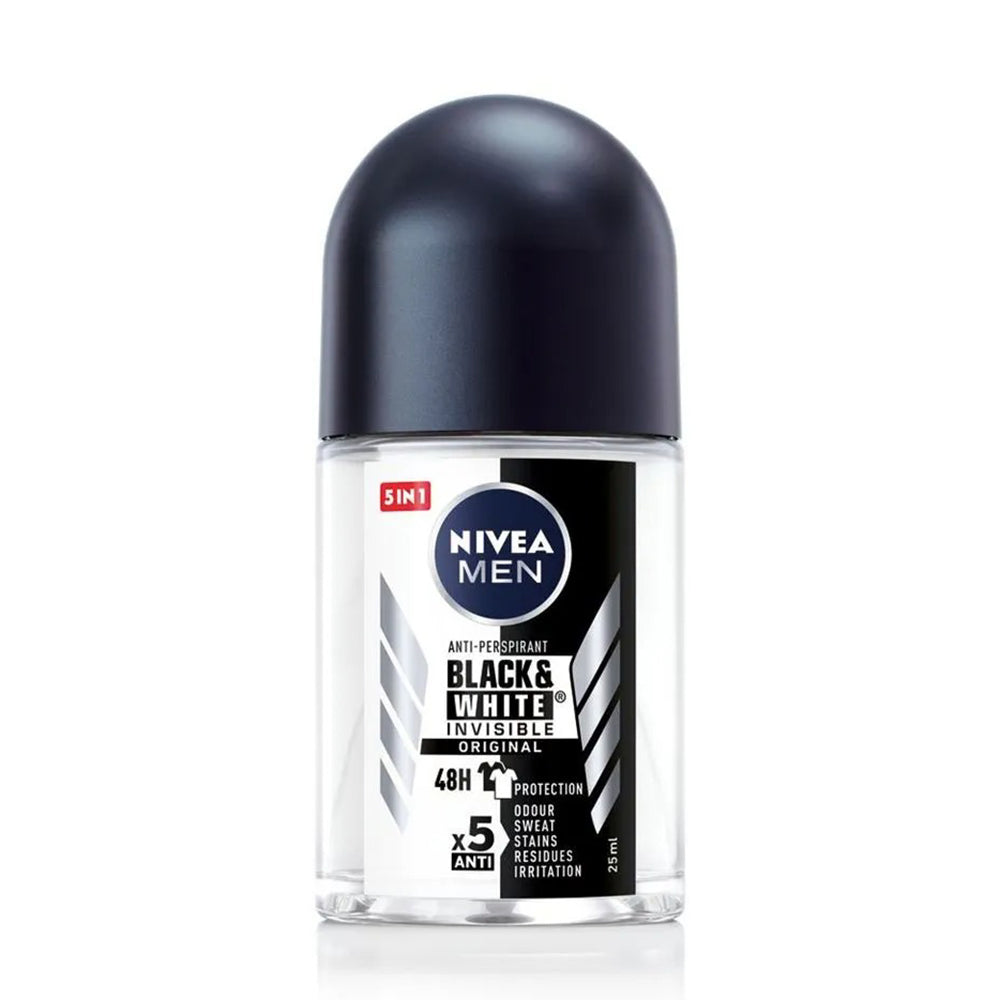 Nivea Men Black and White Invisible Original Deodorant Roll-On (25ml)
