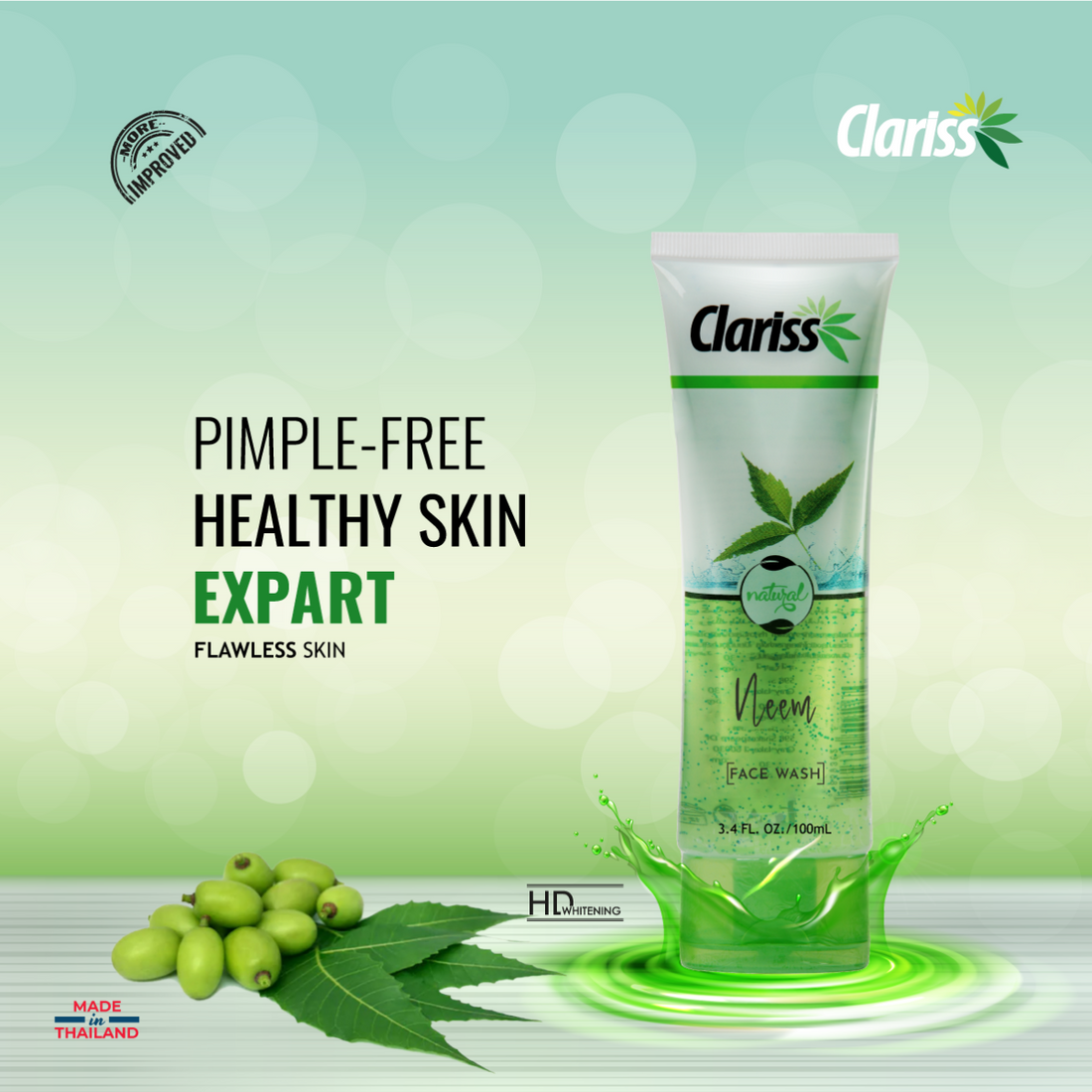 Clariss Neem Pimple Defense Face Wash (100ml)