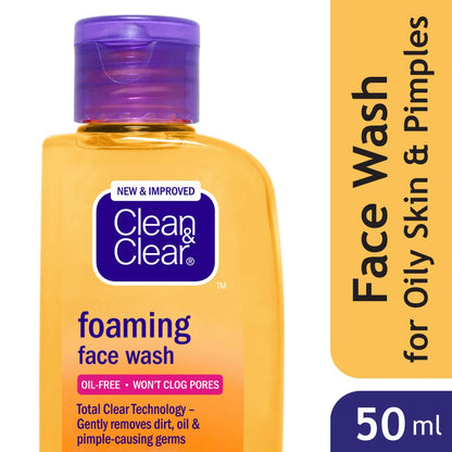 Clean &amp; Clear Foaming Face Wash (50ml)