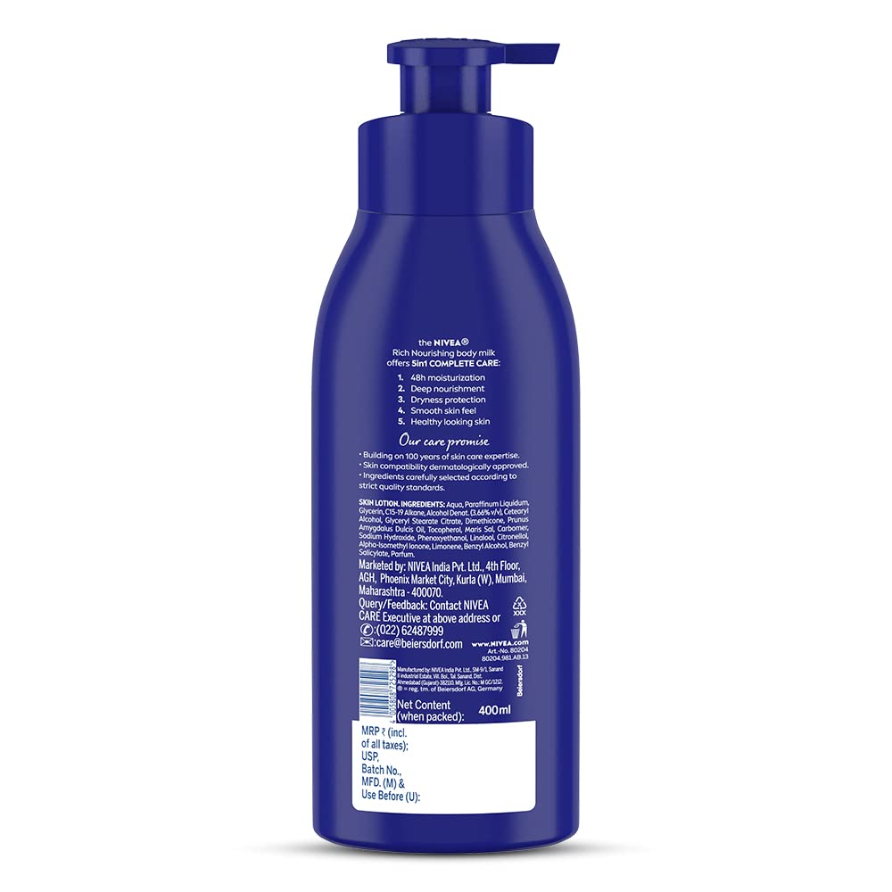 Nivea Body Lotion Nourishing Milk for Very Dry Skin (400ml)