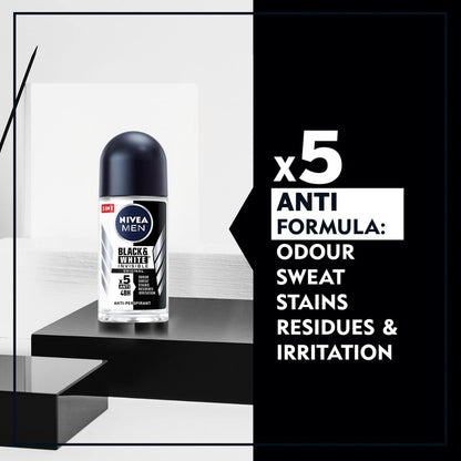 Nivea Men Black and White Invisible Original Deodorant Roll-On (25ml)