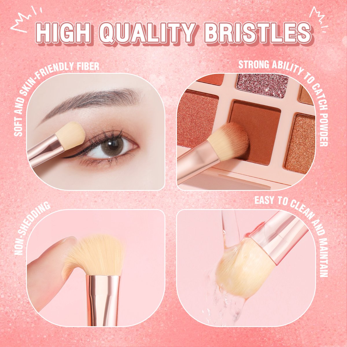 T04 - PINKFLASH Duo Eyeshadow Brush