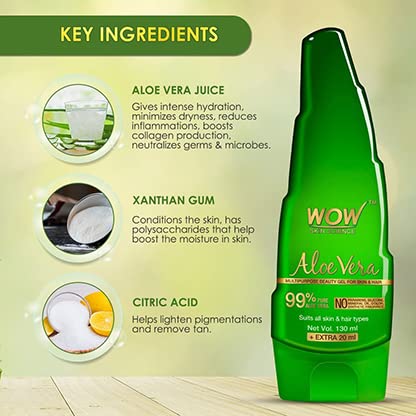 Wow Skin Science Aloe Vera Gel (250ml)