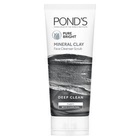 Ponds Pure White Mineral Clay Face Cleanser Scrub with Charcoal (90gm)