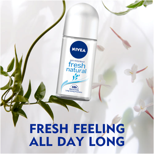 Nivea Fresh Natural Roll On 50ml and Soft Jar Berry Blossom Cream 50ml (Combo Pack)