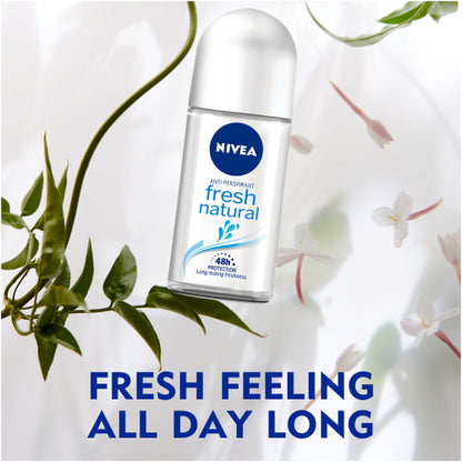 Nivea Fresh Natural Roll On 50ml and Soft Jar Berry Blossom Cream 50ml (Combo Pack)