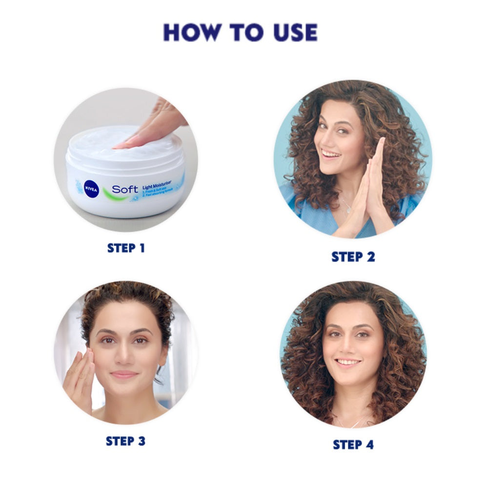 Nivea Soft Light Moisturizer Cream with Vitamin E (300ml)