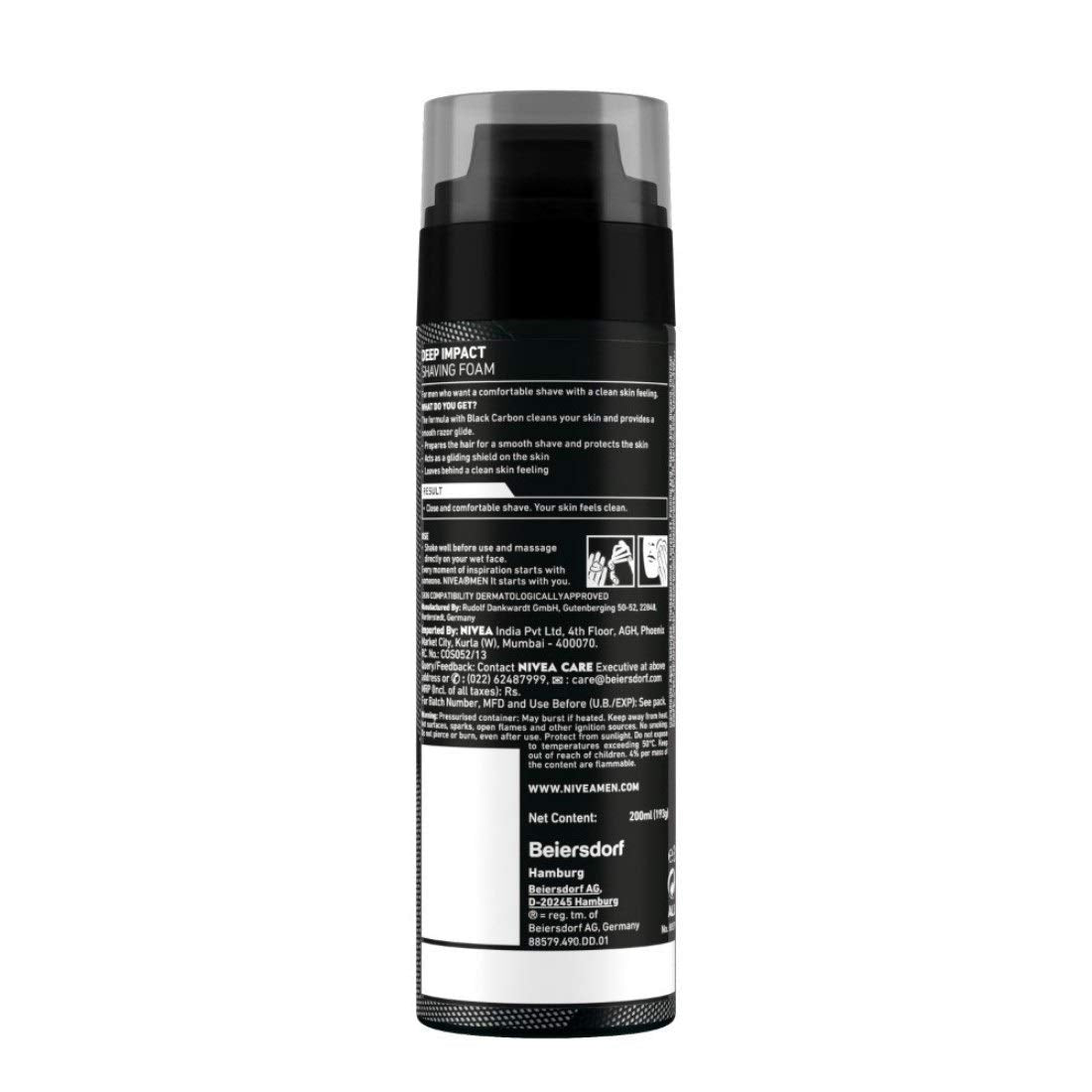 Nivea Men Deep Smooth Shaving Foam (200ml)