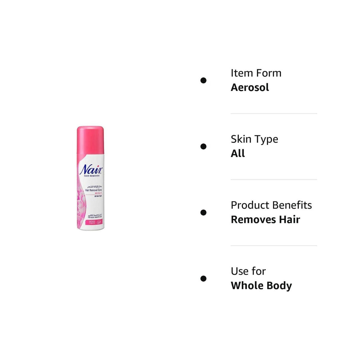 Nair Hair Removal Spray Rose (200ml)