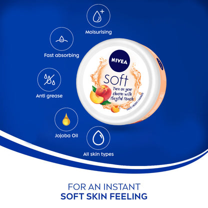 Nivea Soft Light Playful Peach Moisturizing Cream
