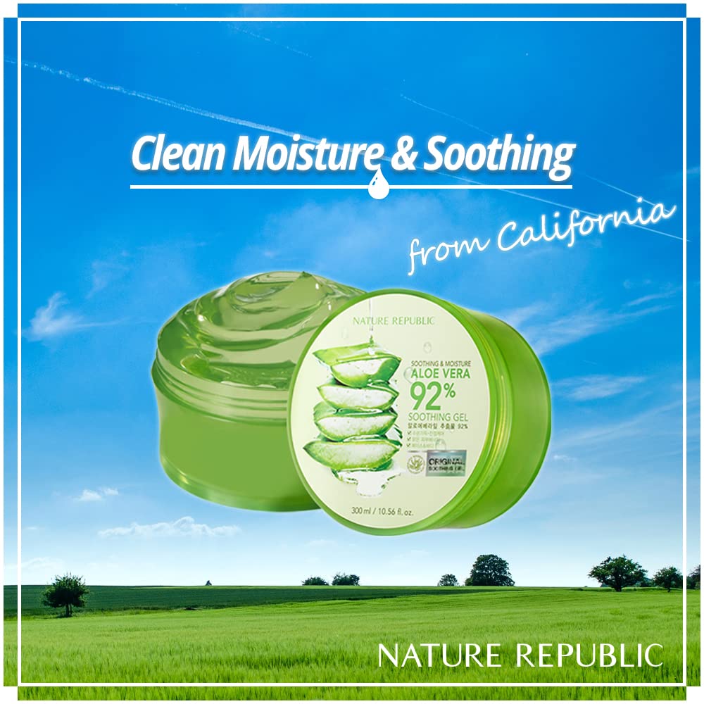 Nature Republic Soothing &amp; Moisture Aloe Vera 92% Soothing Gel (300ml)