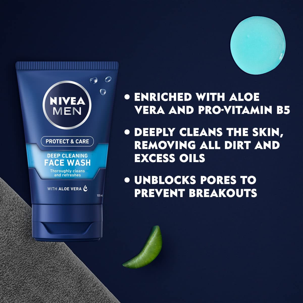 Nivea Men Protect and Care Deep Cleaning Face Wash (100ml)