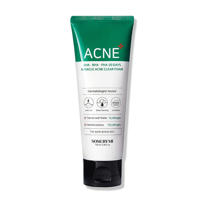 SOME BY MI AHA BHA PHA 30 Days Miracle Acne Clear Foam (100ml)