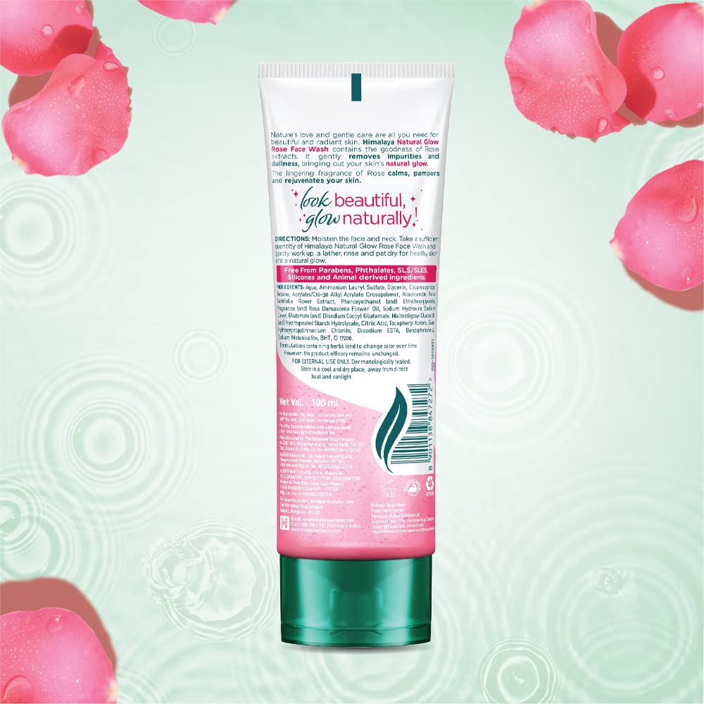 Himalaya Natural Glow Rose Face Wash (100ml)