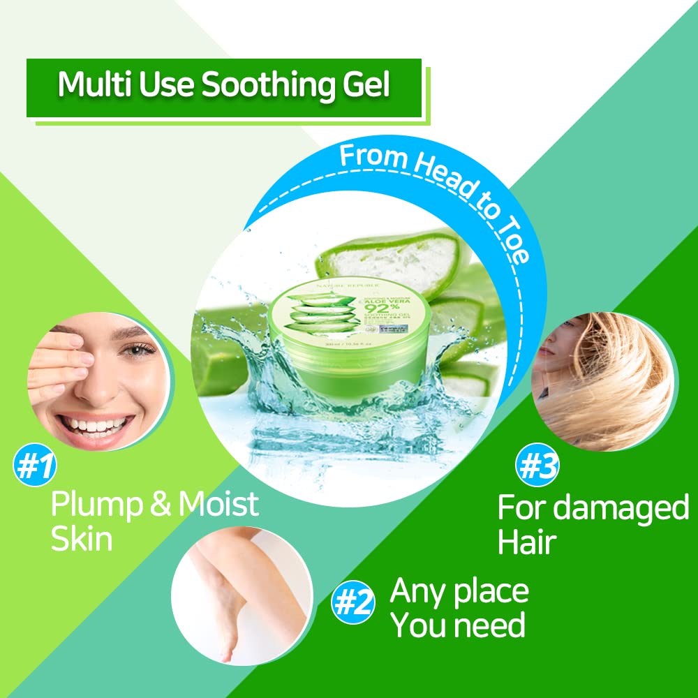 Nature Republic Soothing &amp; Moisture Aloe Vera 92% Soothing Gel (300ml)