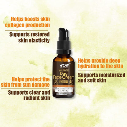 Wow Skin Science Day Face Cream SPF-20 with Rosehip Oil and Shea Butter (50ml)