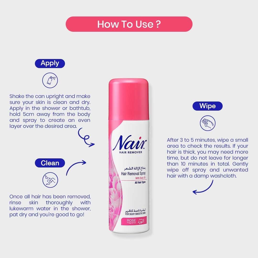 Nair Hair Removal Spray Rose (200ml)