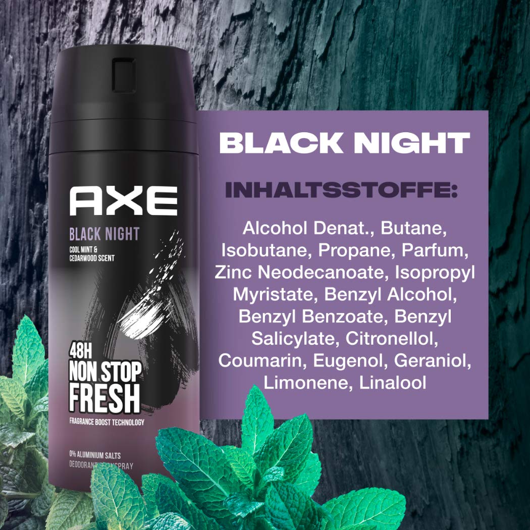 Axe Deo Body Spray Black Night Black Caremel and Vanila (150ml)