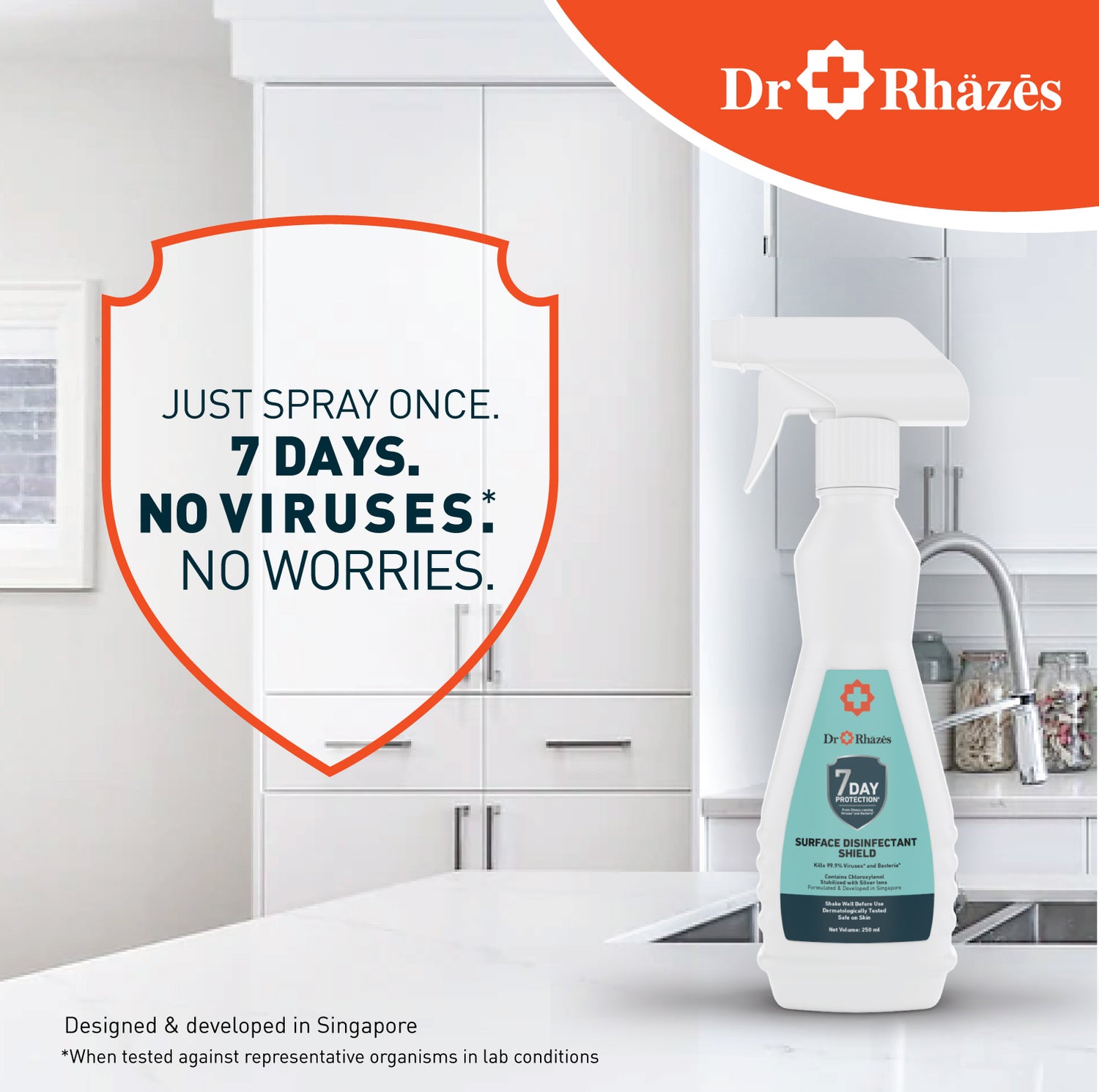 Dr Rhazes 7 Day Surface Disinfectant Shield - Trigger Spray