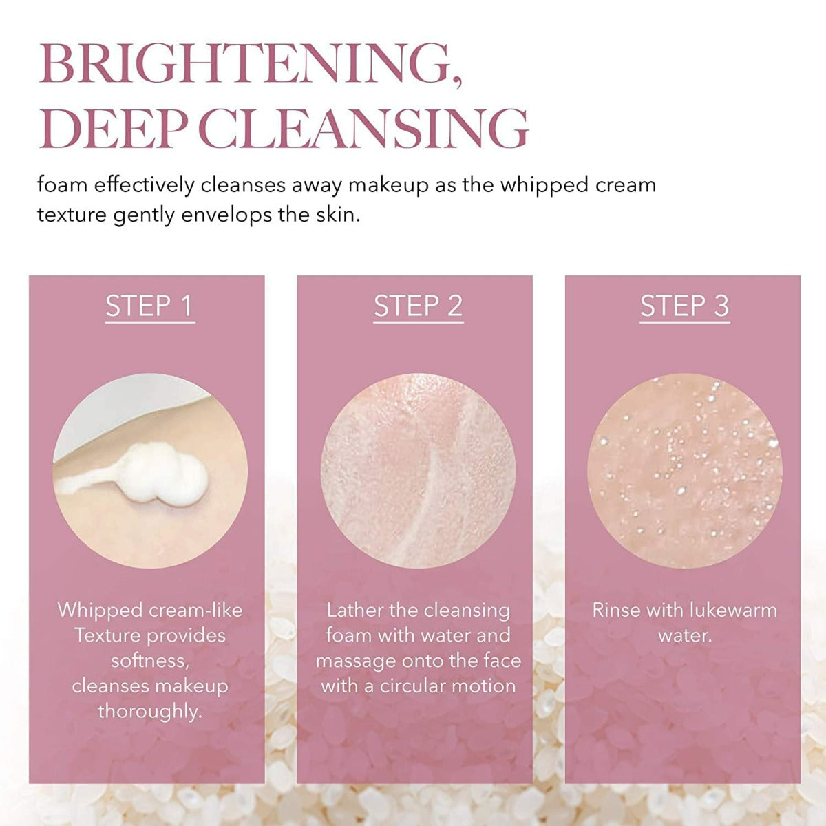 The Face Shop Rice Water Bright Foaming Cleanser 150ml features