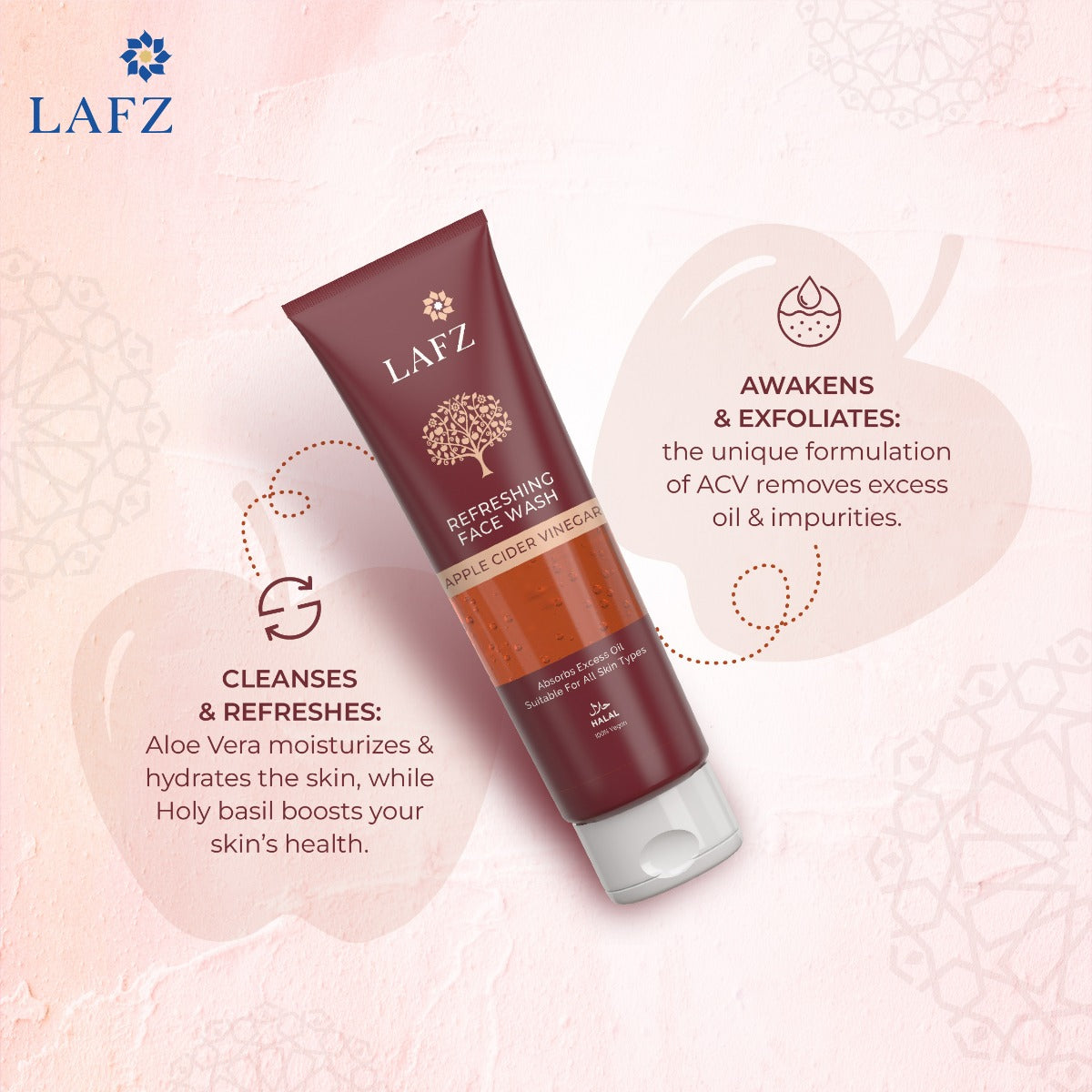 Lafz Apple Cider Vinegar Face Wash (75ml) - Tube (BD)
