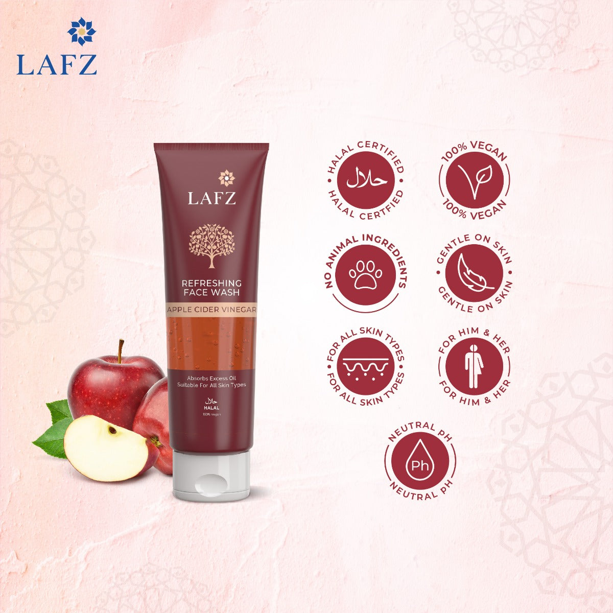 Lafz Apple Cider Vinegar Face Wash (75ml) - Tube (BD)