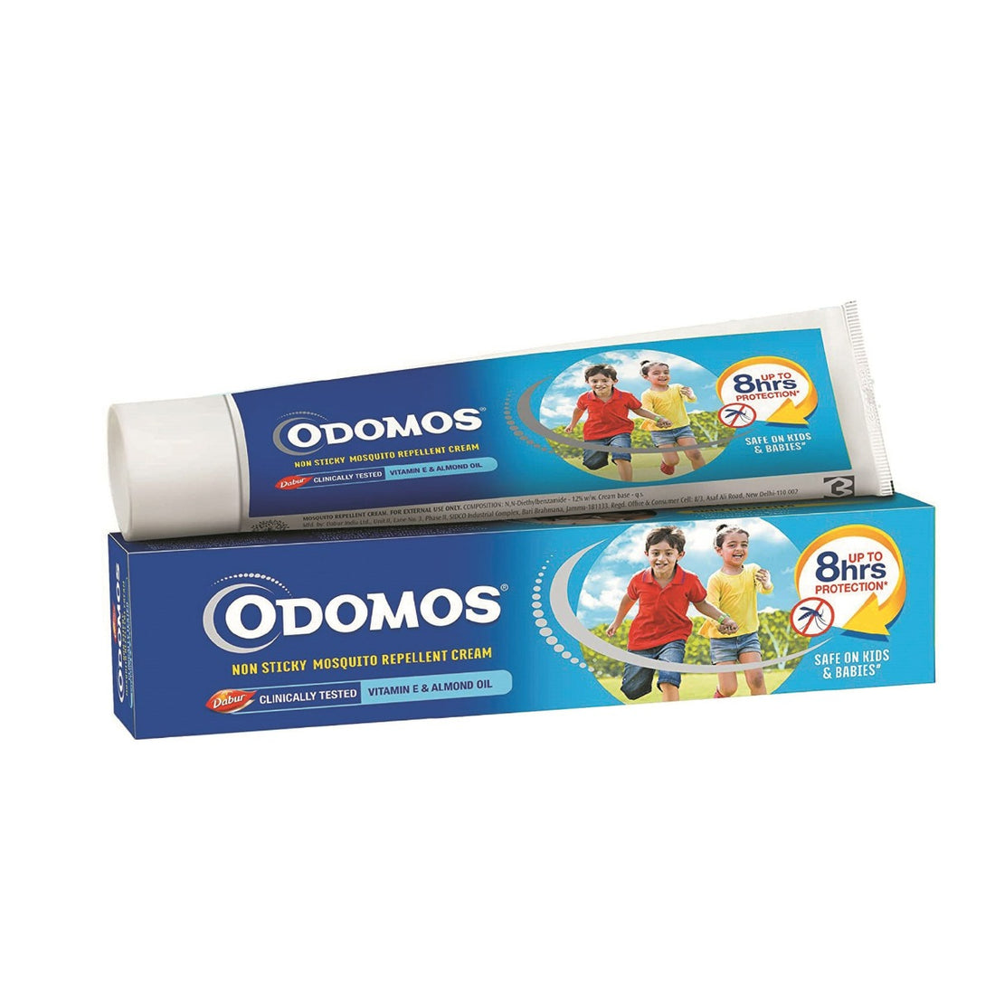 Odomos Non Sticky Mosquito Repellent Cream With Vitamin E and Almond