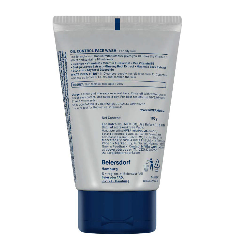 Nivea Men Oil Control Face Wash (100g)