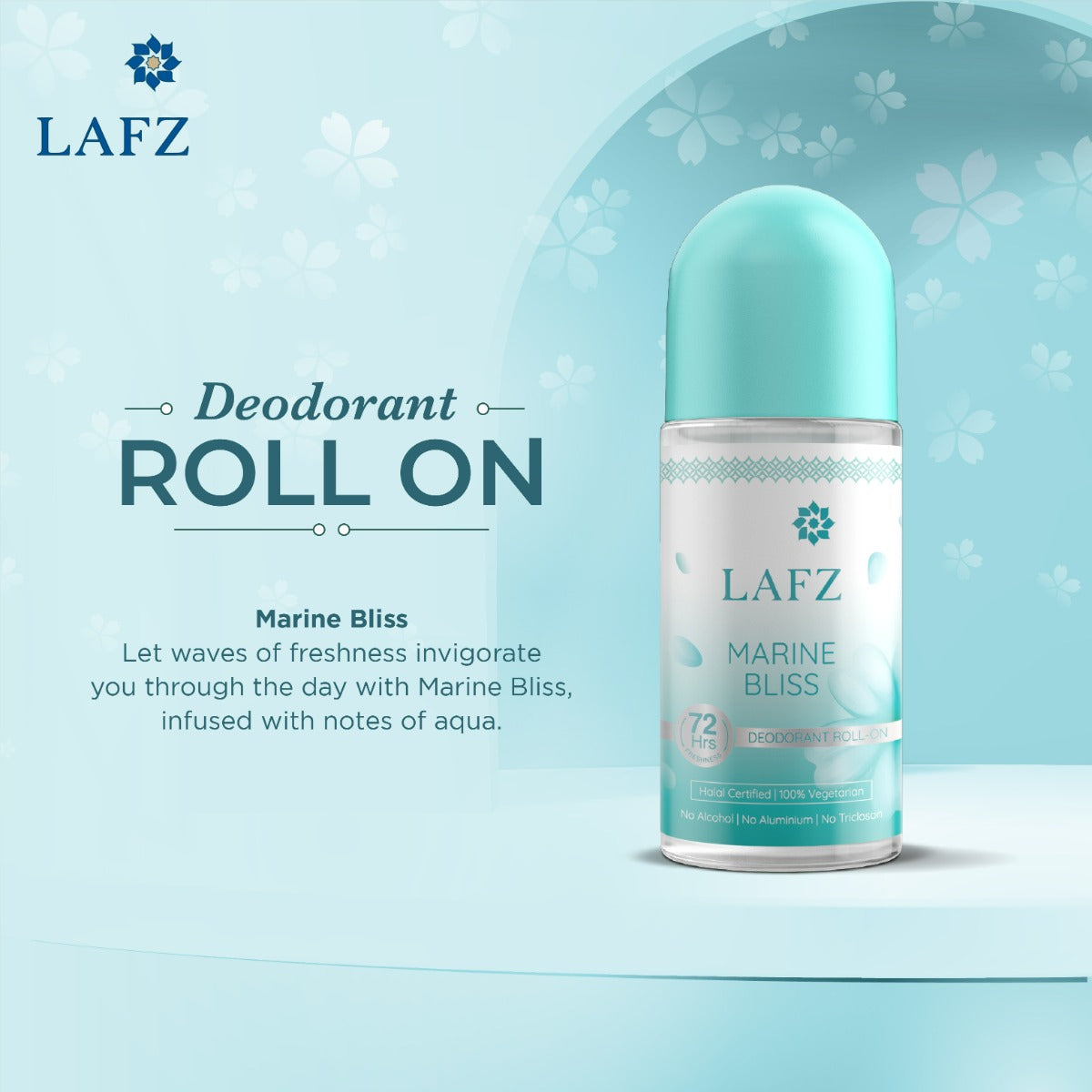 LAFZ No Alcohol Roll On Deodorant Marine Bliss for Women (50ml)