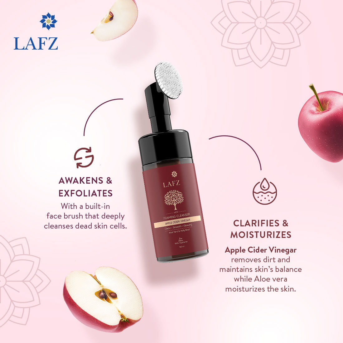 Lafz Foaming Face Wash (100ml) - Apple Cider Vinegar (India)