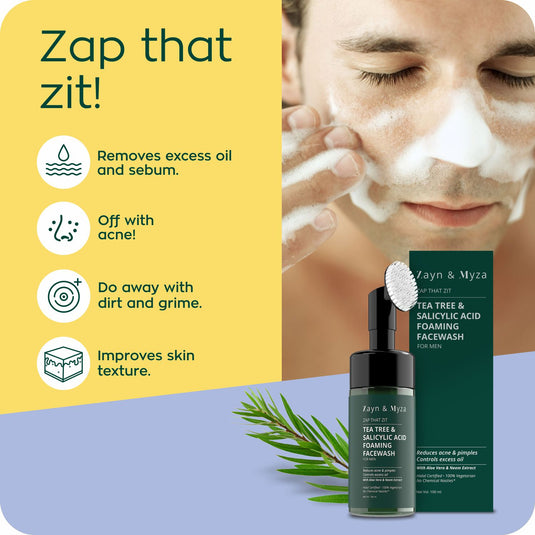 Zayn &amp; Myza Tea Tree and Salicylic Acid Foaming Face Wash For Men (100ml) BD