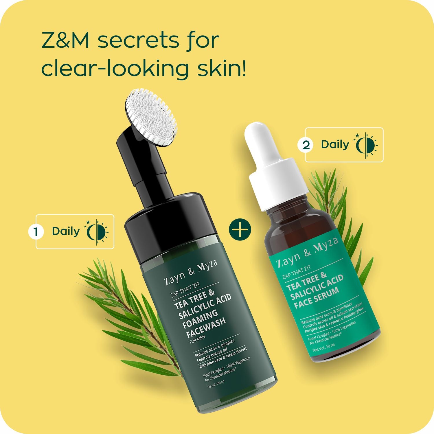 Zayn &amp; Myza Tea Tree and Salicylic Acid Foaming Face Wash For Men (100ml) BD