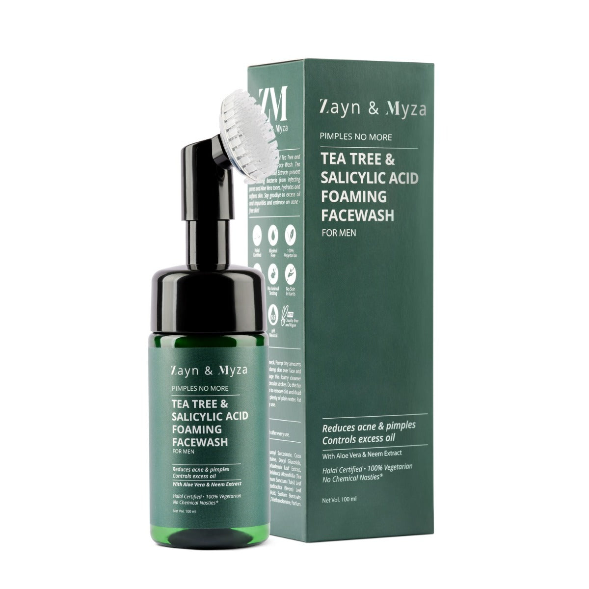 Zayn &amp; Myza Tea Tree and Salicylic Acid Foaming Face Wash For Men (100ml) - India