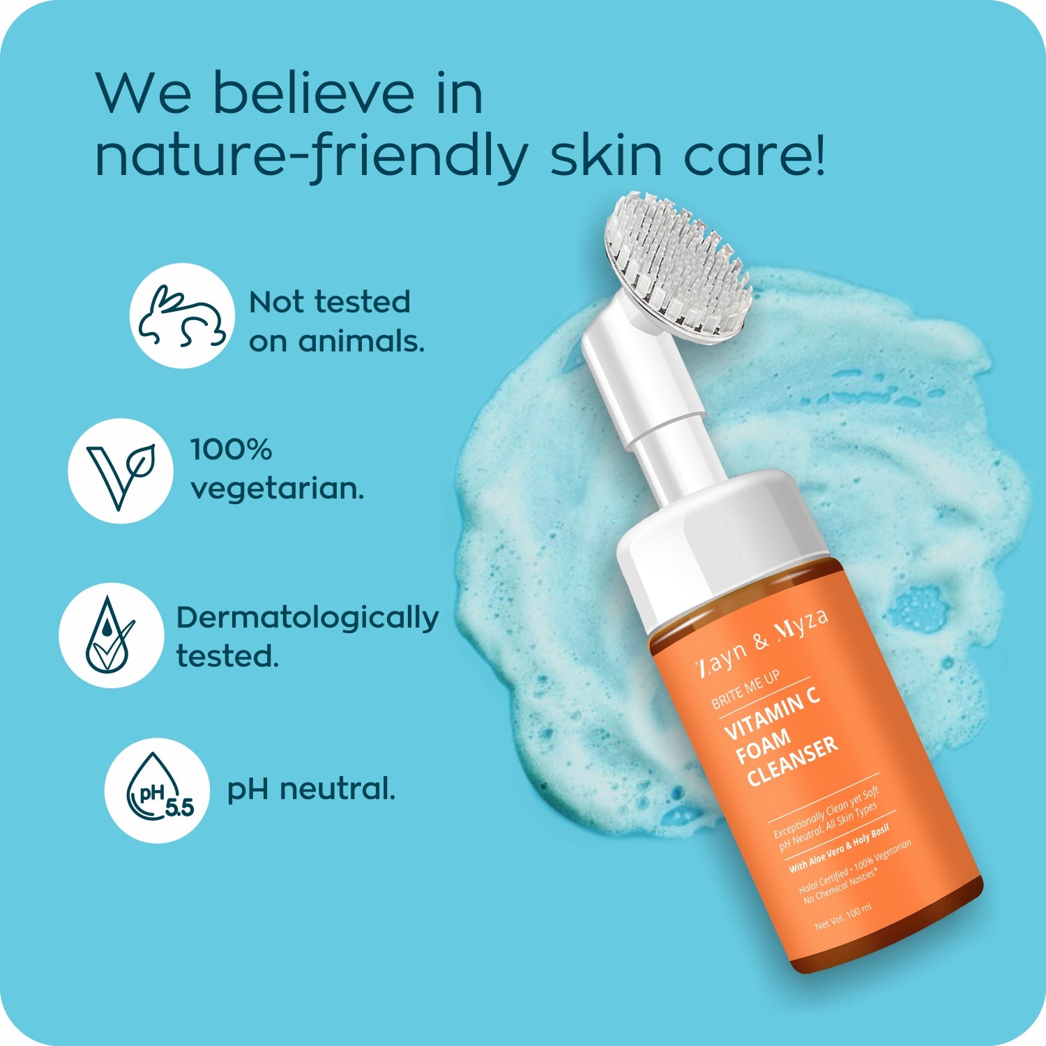 Zayn &amp; Myza Foaming Face Wash (100ml) - Vitamin C (India)