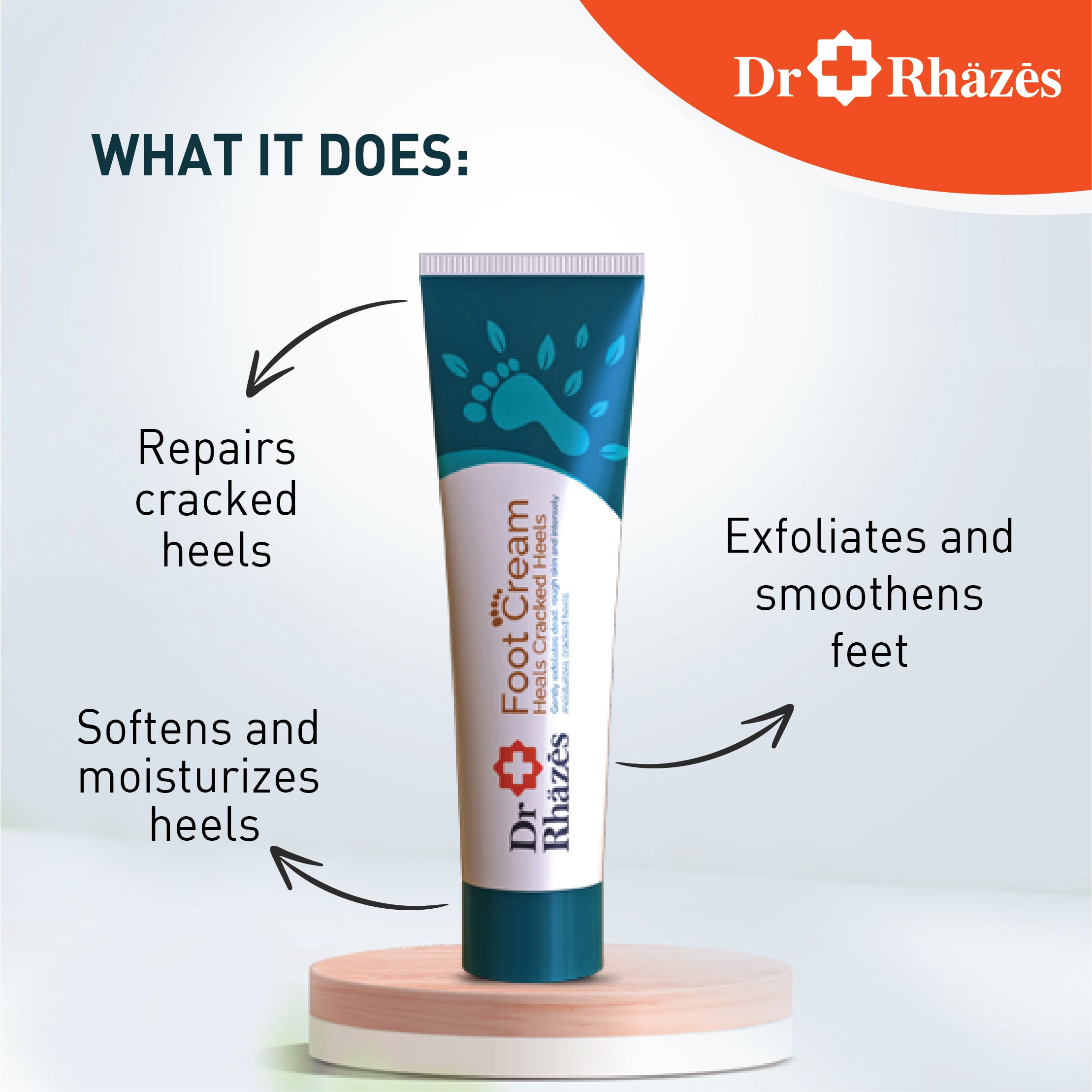 Dr Rhazes Foot Cream - Heals Cracked Heels (50g)