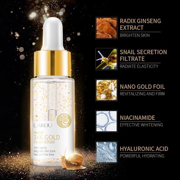 Laikou France 24k Gold Snail Serum (17ml)