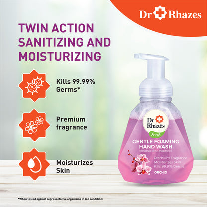 Dr Rhazes Gentle Foaming Hand Wash Bottle (300ml) - Orchid