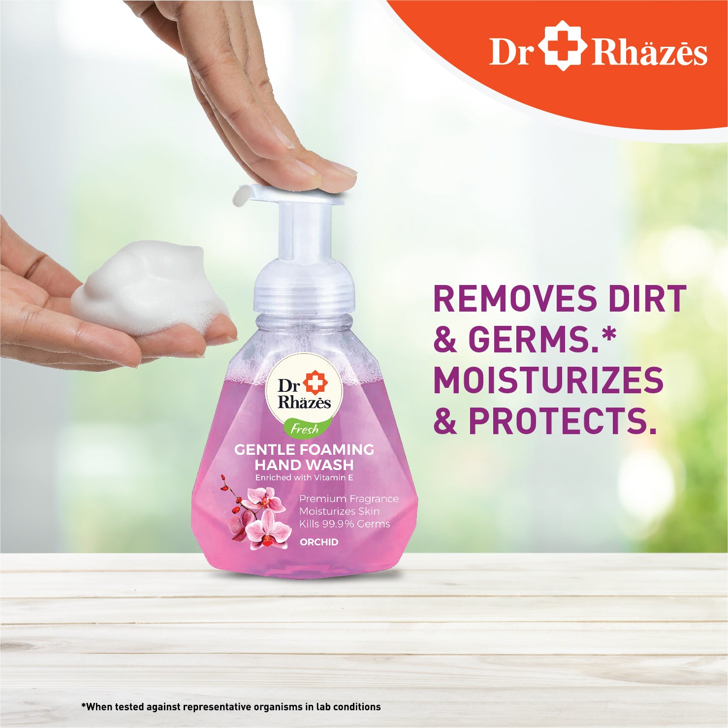 Dr Rhazes Gentle Foaming Hand Wash Bottle (300ml) - Orchid