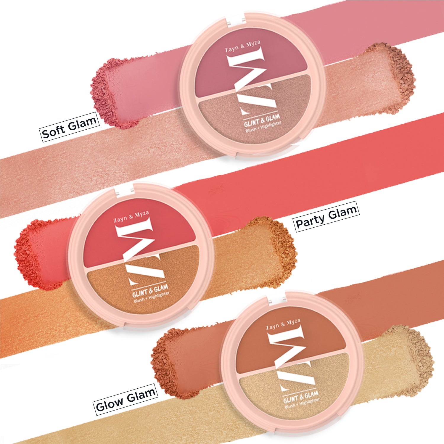 Zayn &amp; Myza GLINT &amp; GLAM - Blush + Highlighter (8g)