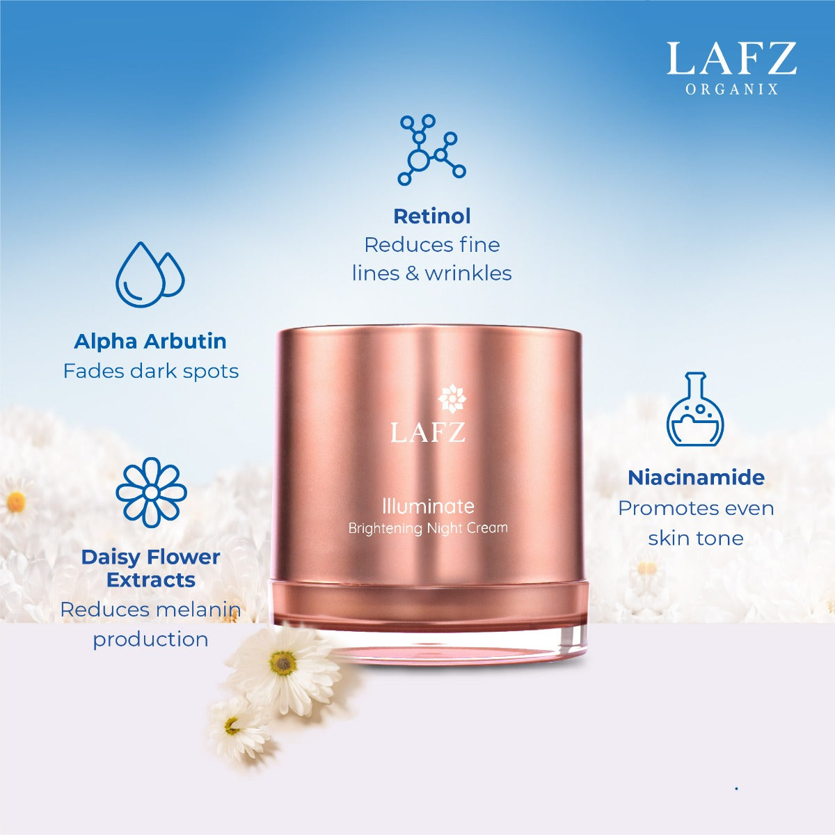 LAFZ Organix Illuminate Brightening Night Cream (50gm)