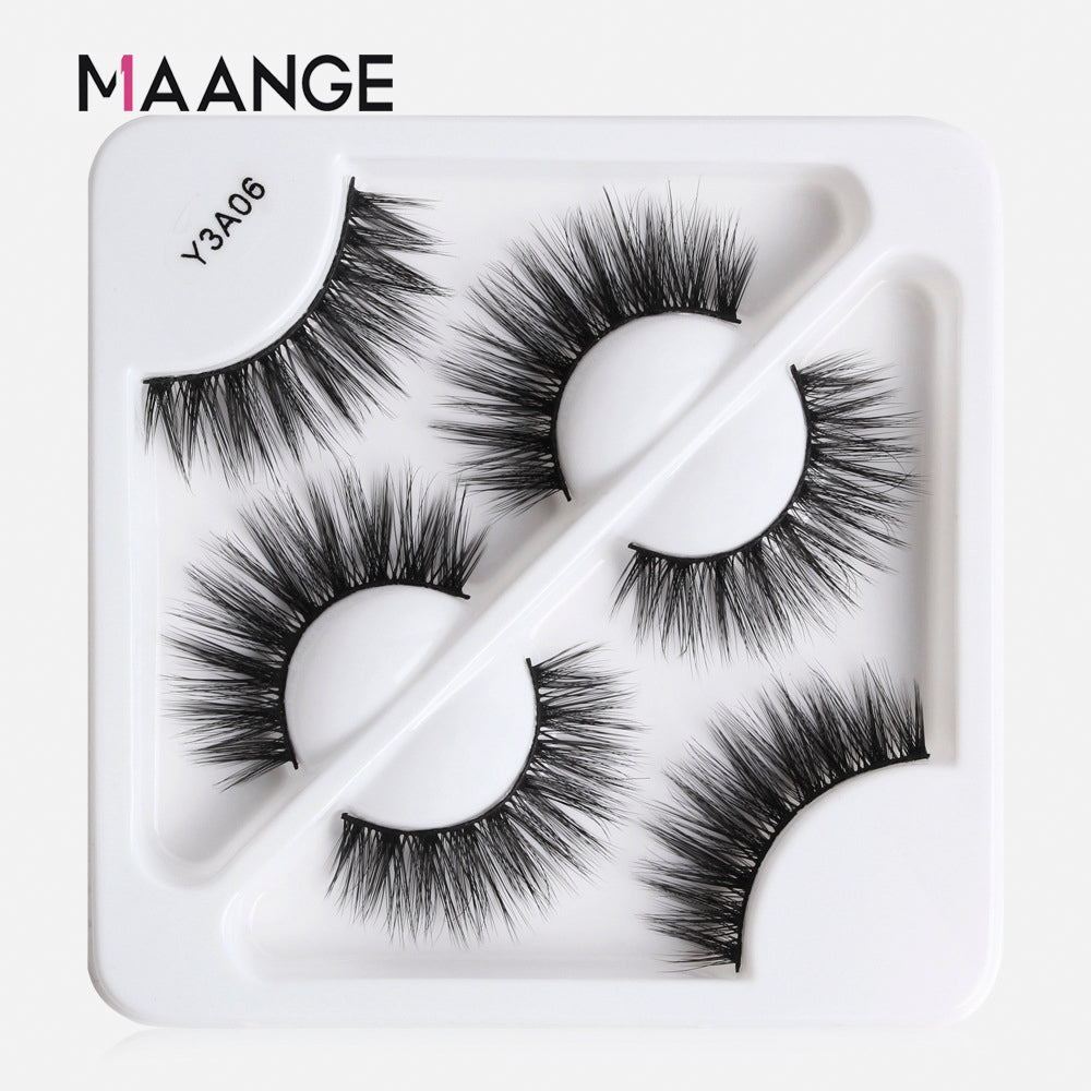 MAANGE 3 Pair 3D Eyelashes - Y3A06