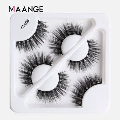 MAANGE 3 Pair 3D Eyelashes - Y3A06