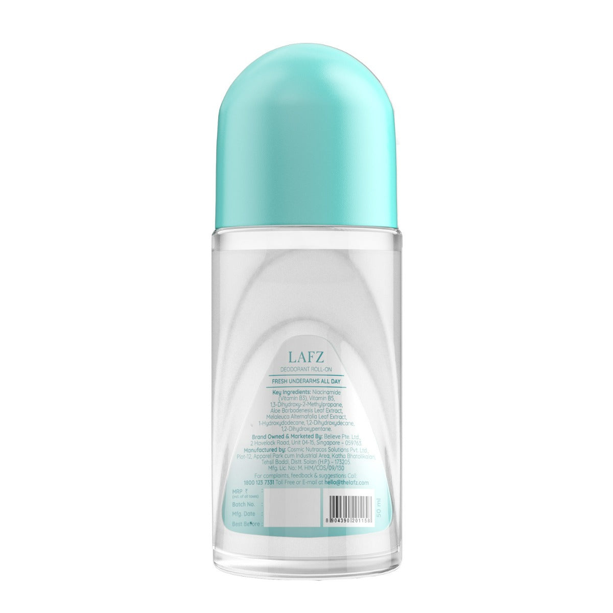 LAFZ No Alcohol Roll On Deodorant Marine Bliss for Women (50ml)