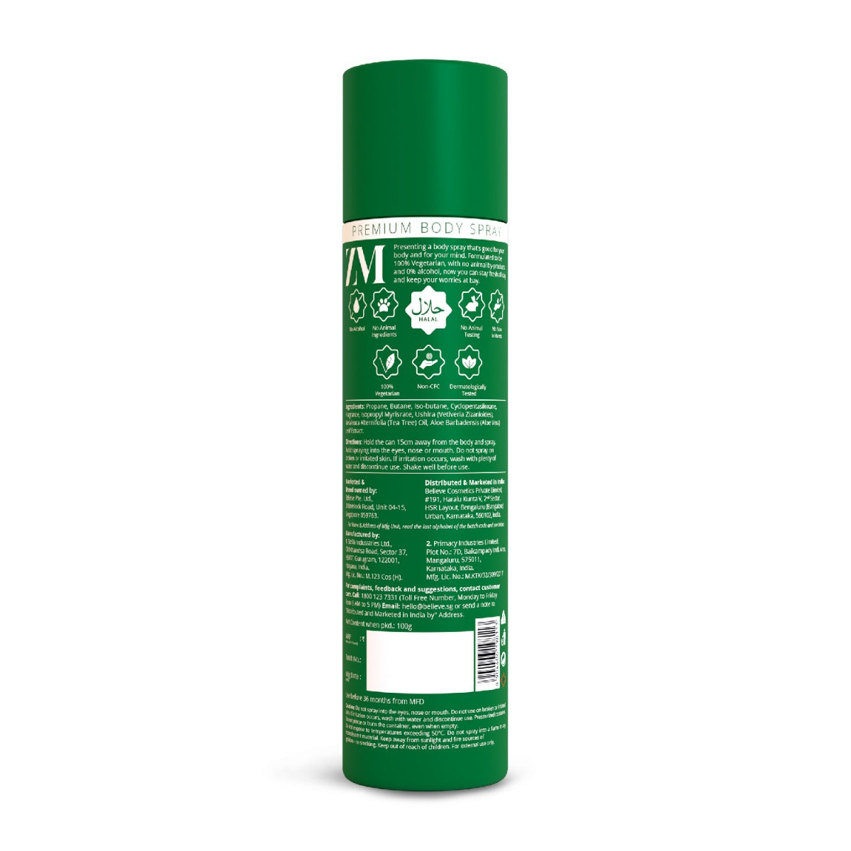 Buy Zayn & Myza Men's Body Spray No Alcohol (100g) - Jade Online at ...