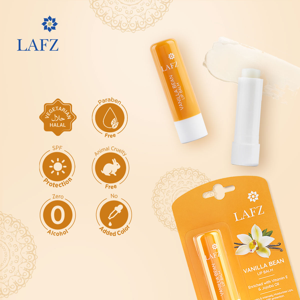 Lafz Moisturizing Lip Balm (4.5g) - Vanilla Bean