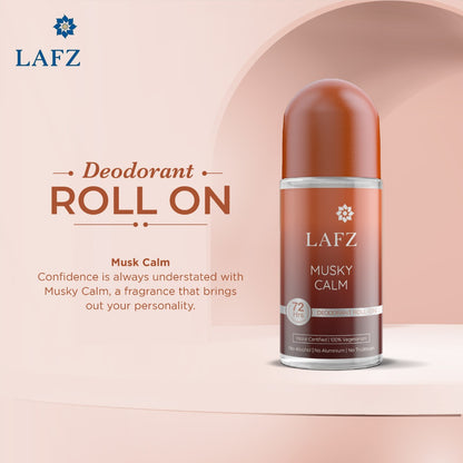 LAFZ No Alcohol Roll On Deodorant Musky Calm for Men (50ml)