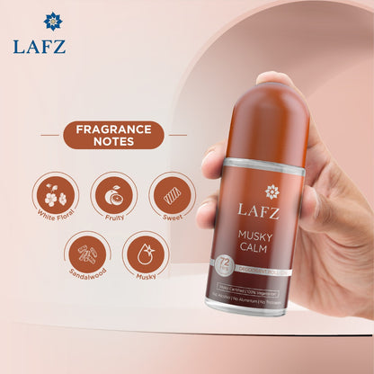 LAFZ No Alcohol Roll On Deodorant Musky Calm for Men (50ml)
